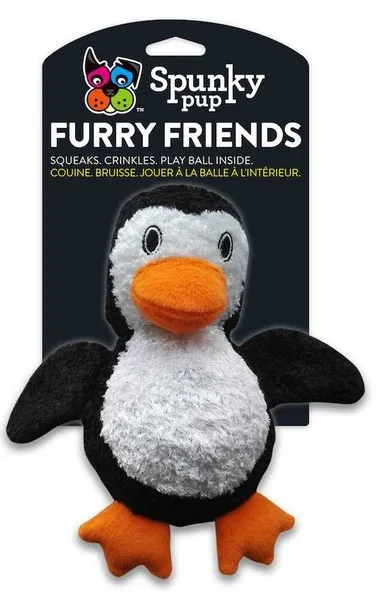 1ea Spunky Pup Penguin With Ball Squeaker - Health/First Aid